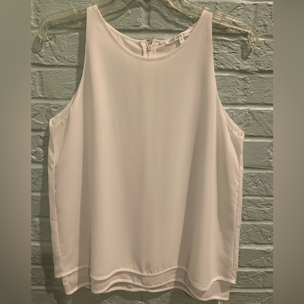 Violet & Claire Classic White Blouse